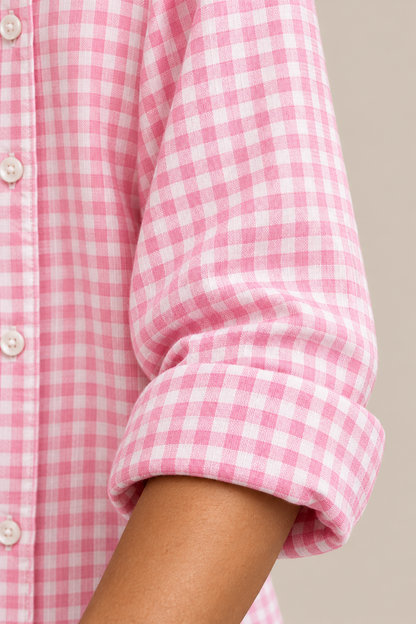 Lumera | Klassisch Karierte Damenbluse Mit Langen Ärmeln