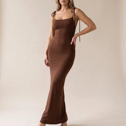 Luminora | Elegantes Rückenfreies Maxikleid