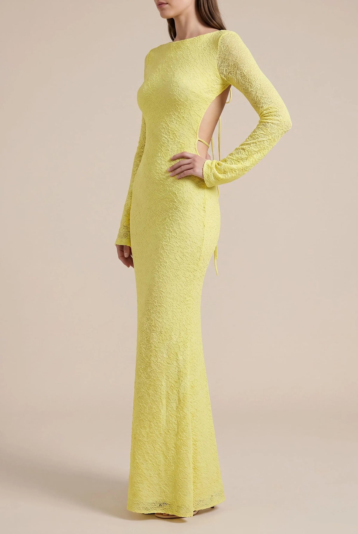 Lumiris | Gelbes Abendkleid Mit Tiefem Rückenausschnitt