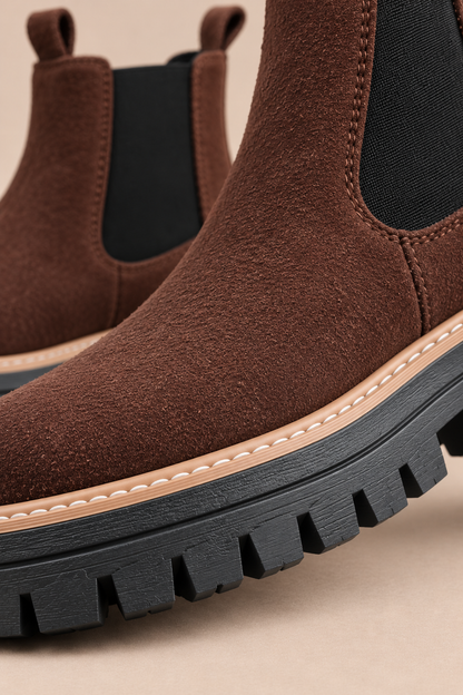Lurevia | Chelsea Boots Damen mit Profilsohle