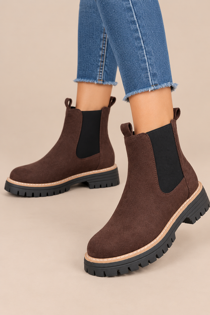 Lurevia | Chelsea Boots Damen mit Profilsohle