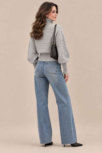 Lysandra | Strickpullover Damen mit Carmen-Ausschnitt