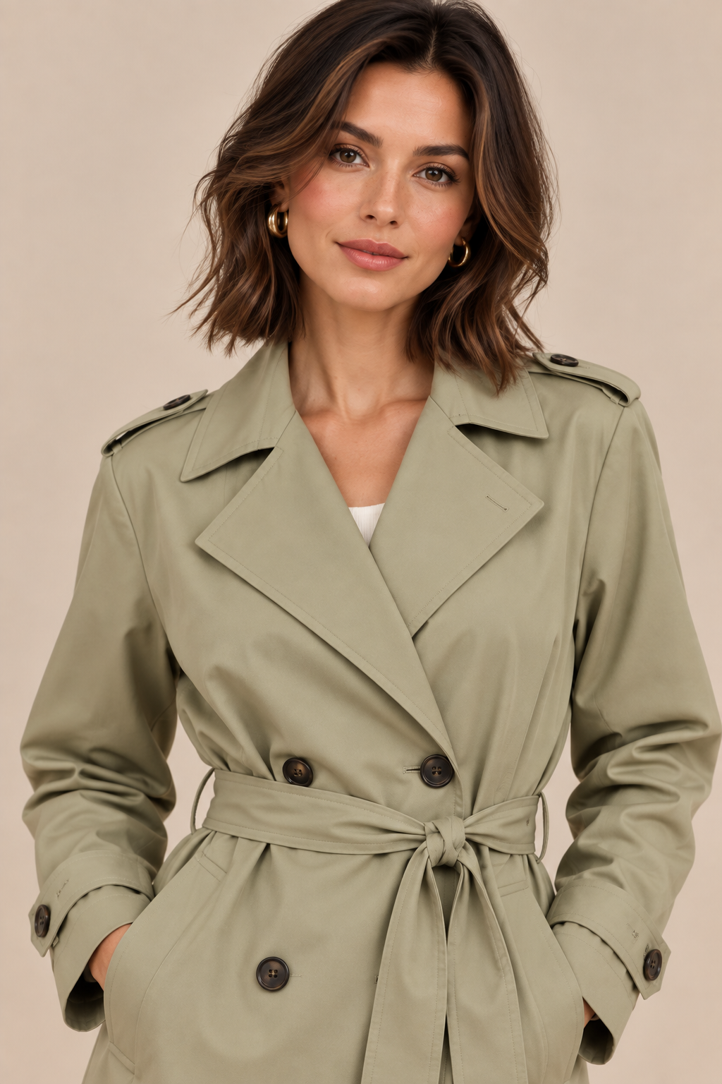 Maevora | Trenchcoat mit Bindegürtel
