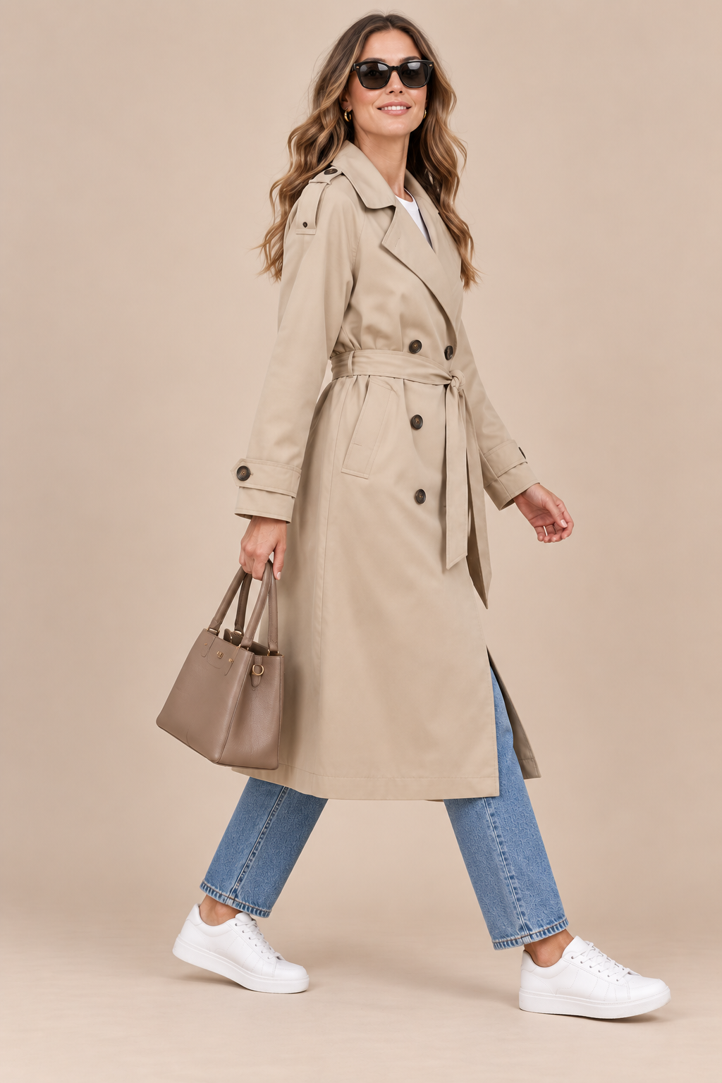 Maevora | Trenchcoat mit Bindegürtel