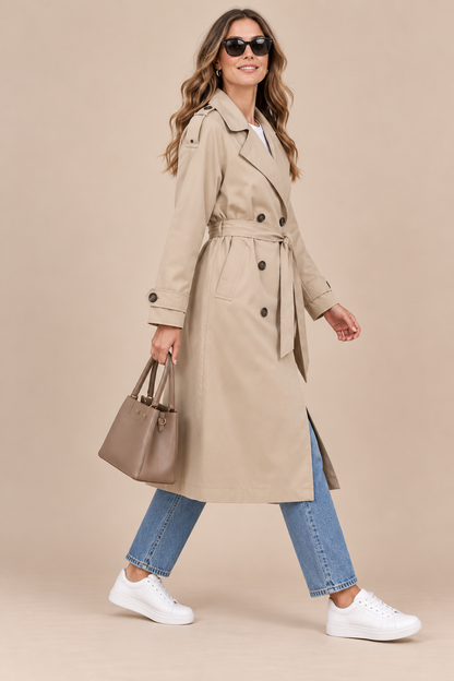 Maevora | Trenchcoat mit Bindegürtel