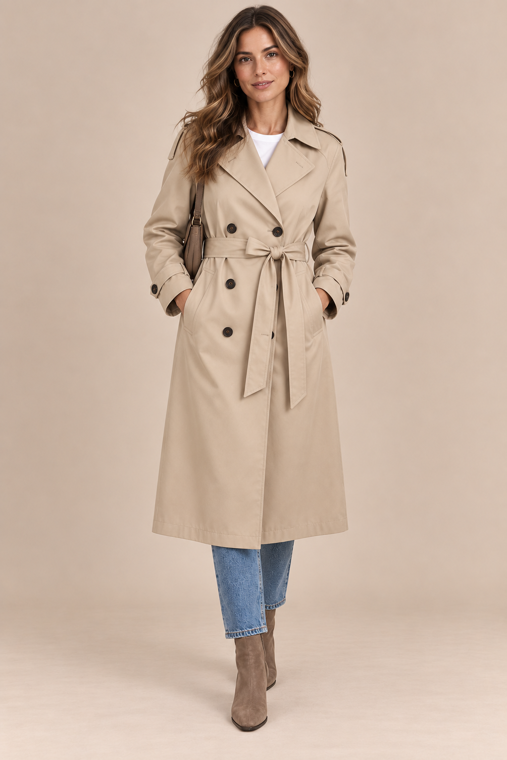 Maevora | Trenchcoat mit Bindegürtel