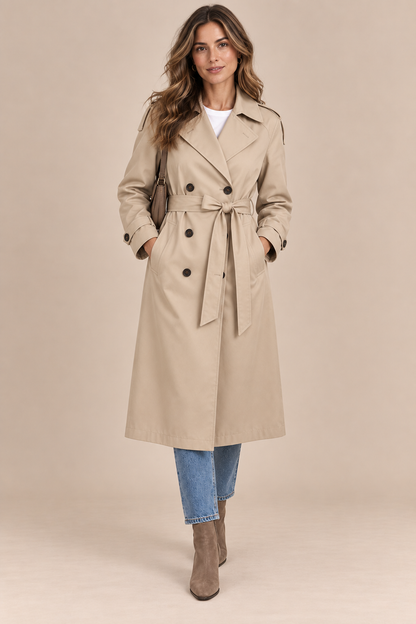Maevora | Trenchcoat mit Bindegürtel