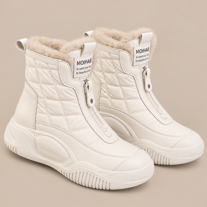 Margun | Winterstiefel Damen mit Steppdesign und Frontreissverschluss