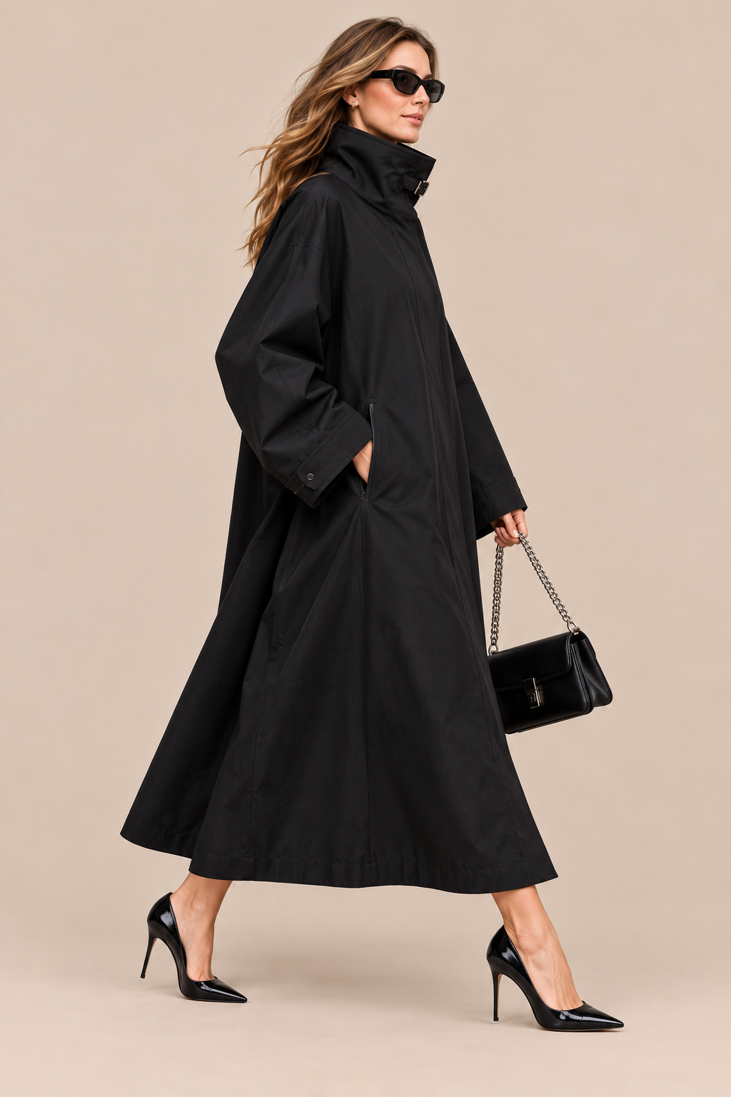 Marian | Trenchcoat Damen mit hohem Kragen