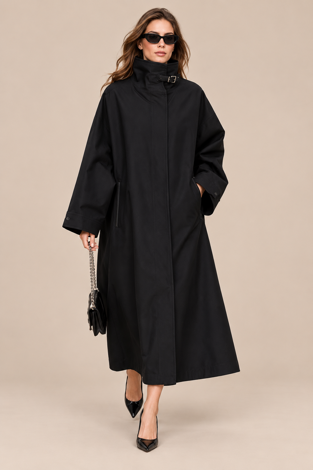 Marian | Trenchcoat Damen mit hohem Kragen