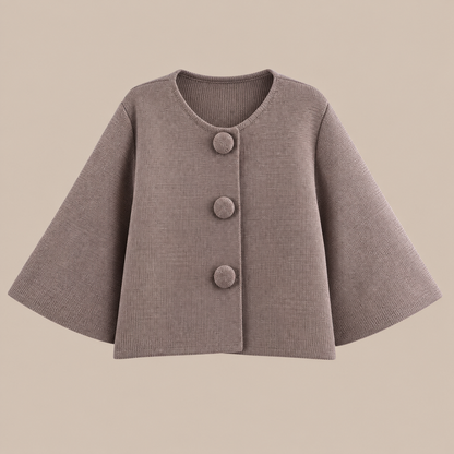 Mariella | Cardigan Damen Kurzarm mit grossen Knöpfen