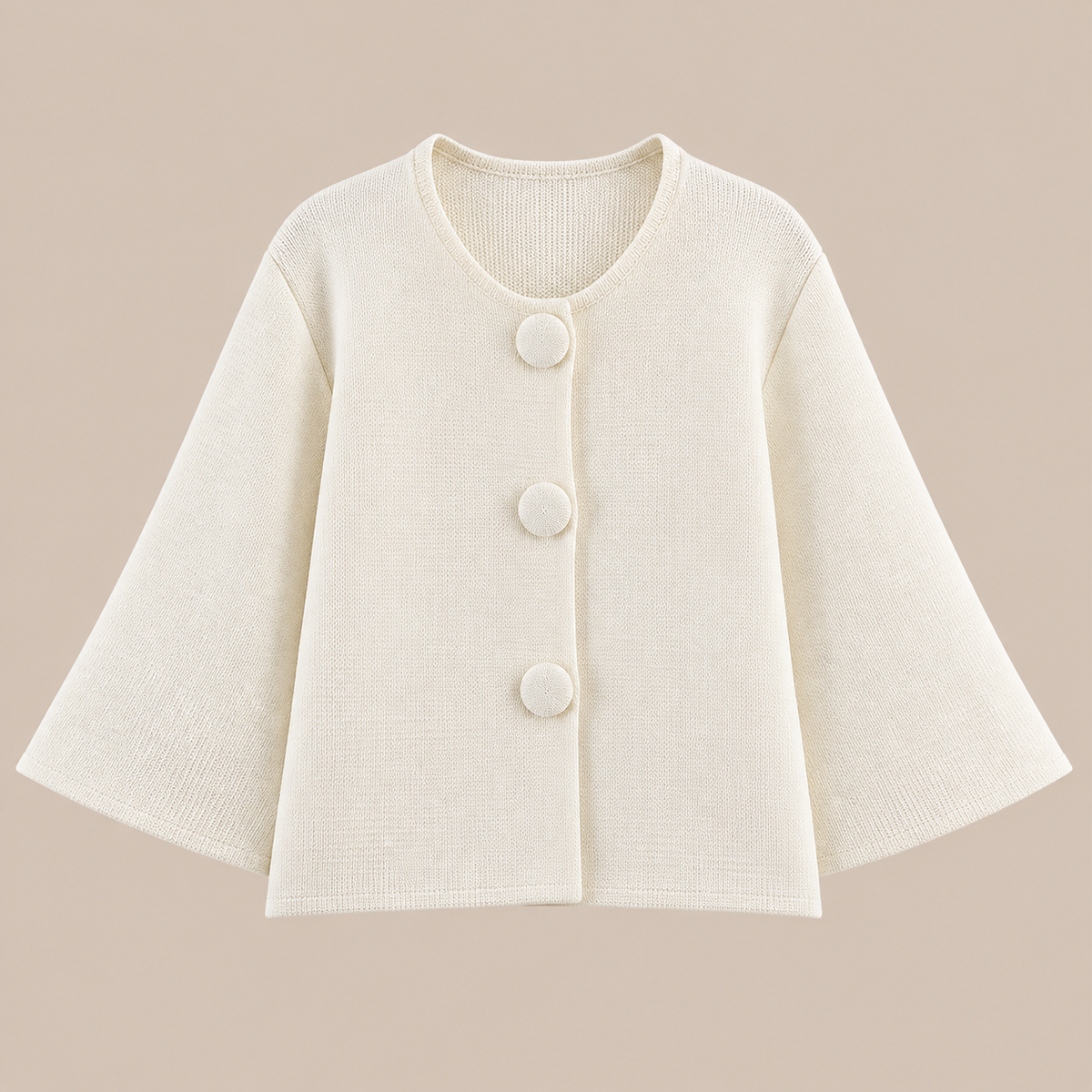 Mariella | Cardigan Damen Kurzarm mit grossen Knöpfen