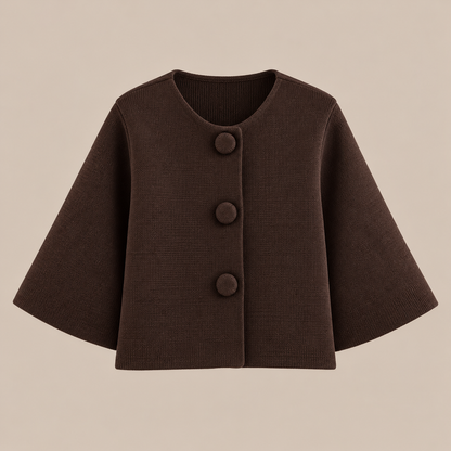 Mariella | Cardigan Damen Kurzarm mit grossen Knöpfen