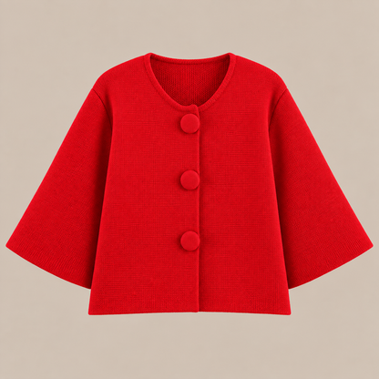 Mariella | Cardigan Damen Kurzarm mit grossen Knöpfen