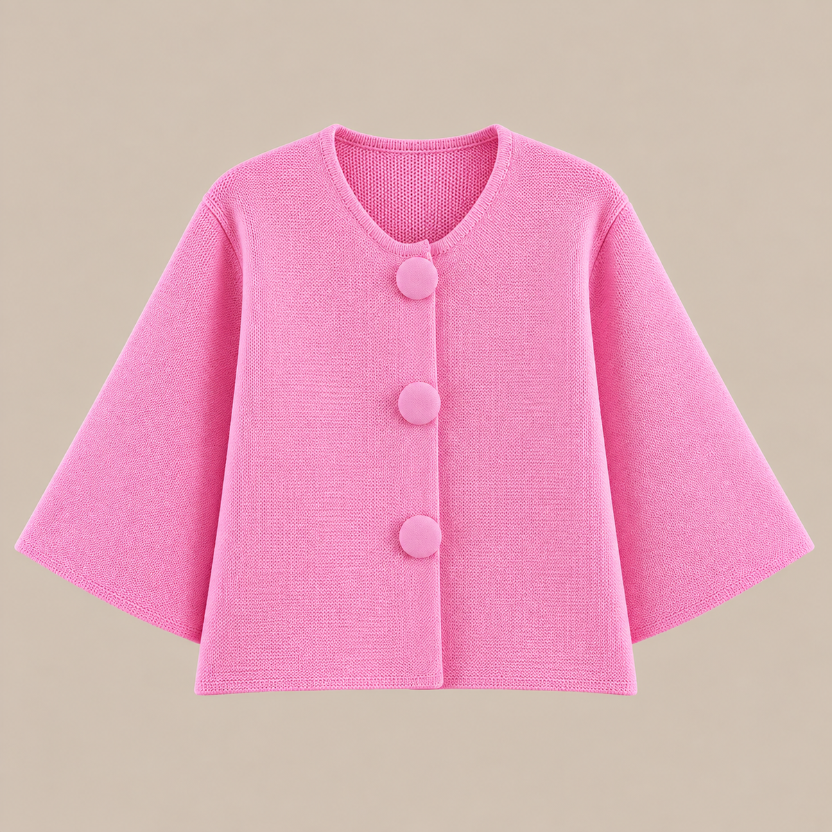 Mariella | Cardigan Damen Kurzarm mit grossen Knöpfen