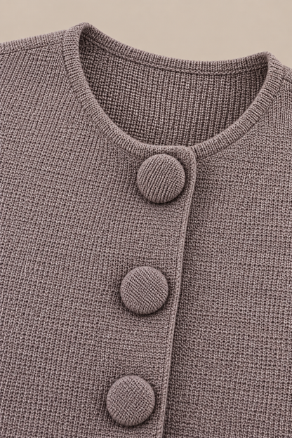 Mariella | Cardigan Damen Kurzarm mit grossen Knöpfen