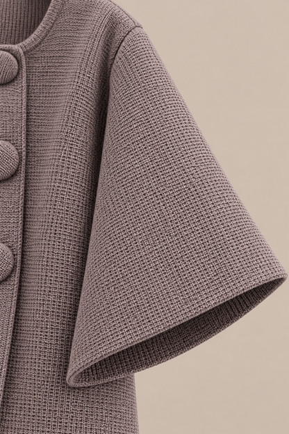 Mariella | Cardigan Damen Kurzarm mit grossen Knöpfen