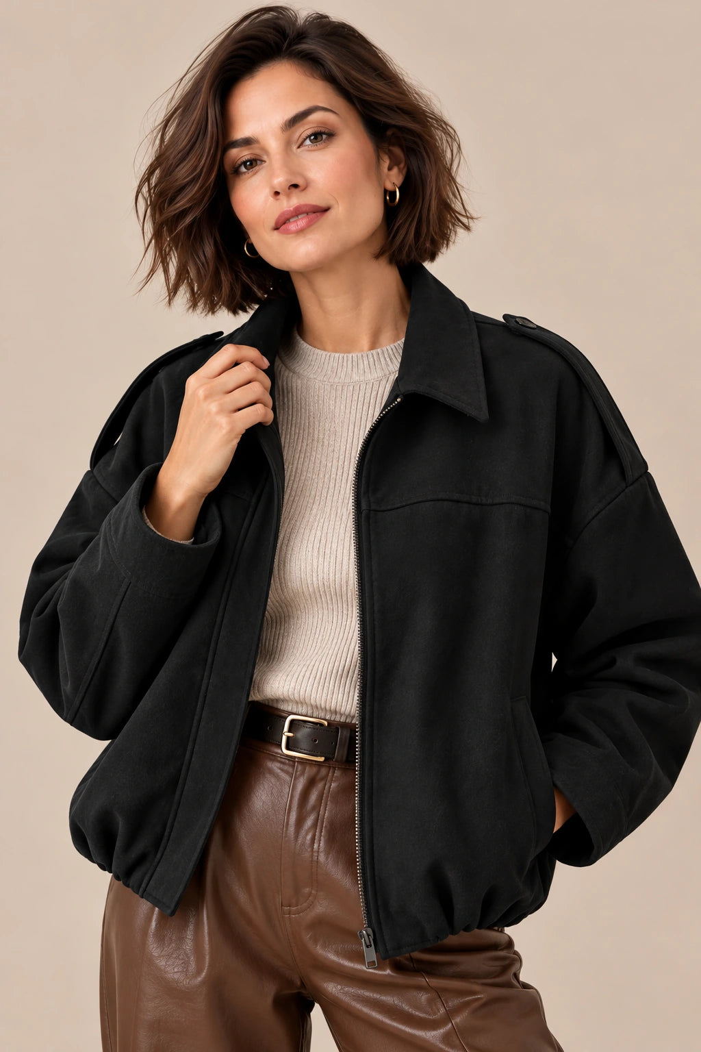 Marilena | Bomberjacke Damen – Übergangsjacke für Frühling und Herbst