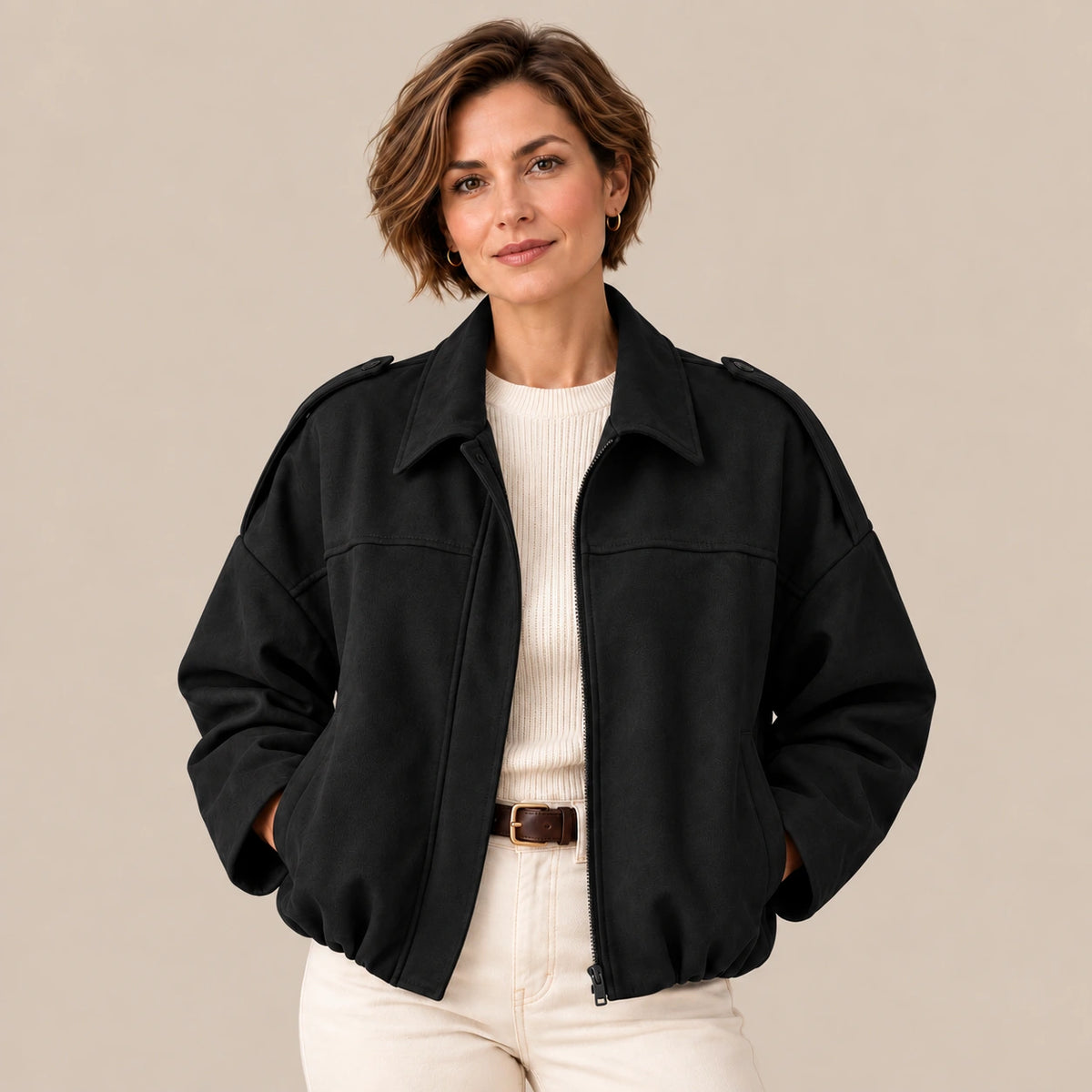 Marilena | Bomberjacke Damen – Übergangsjacke für Frühling und Herbst