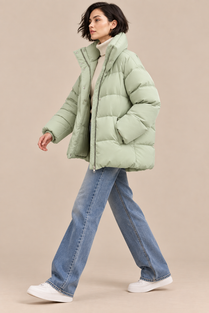 Marisse | Steppjacke Damen mit hohem Stehkragen und lockerer Passform