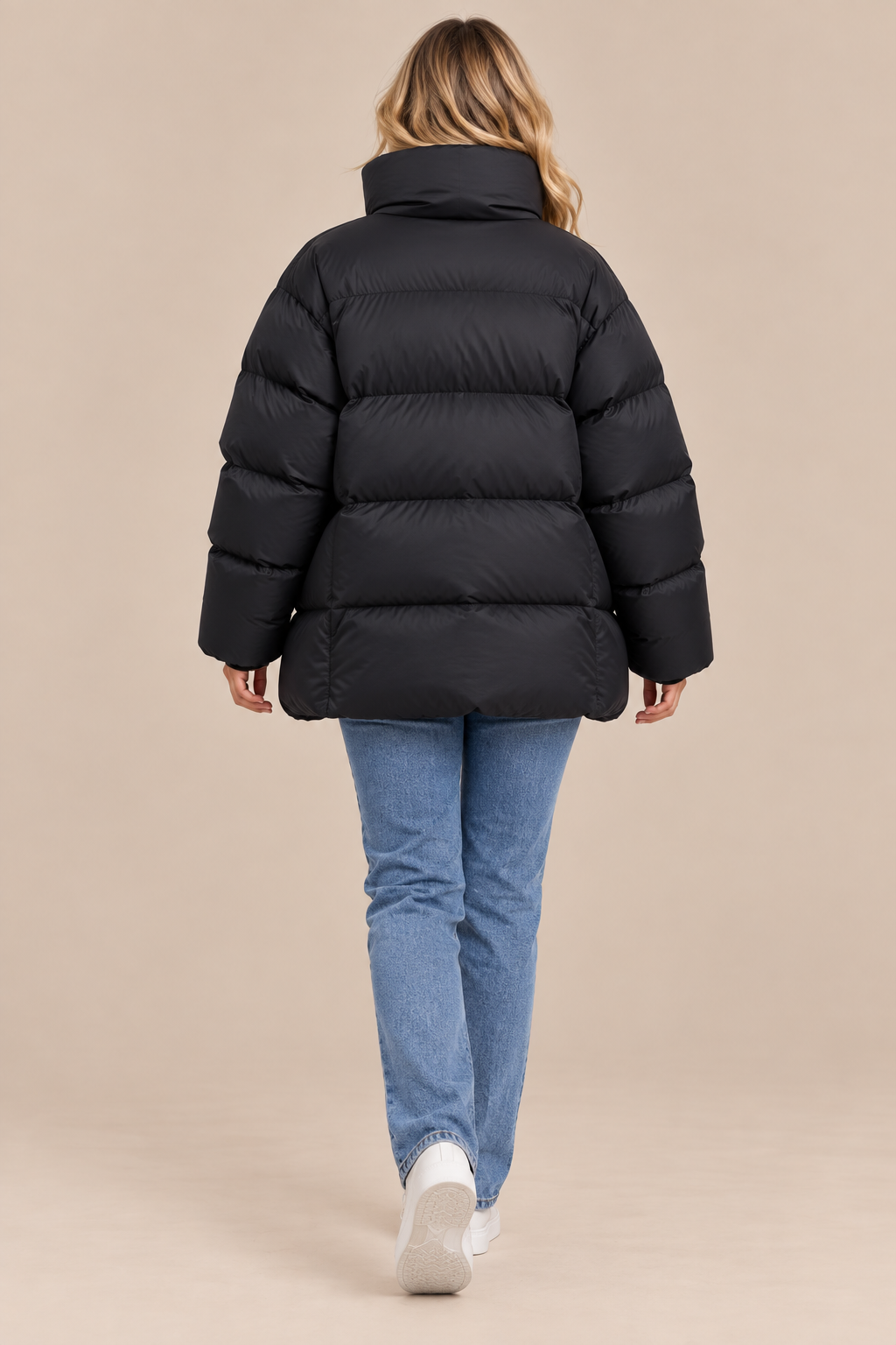 Marisse | Steppjacke Damen mit hohem Stehkragen und lockerer Passform