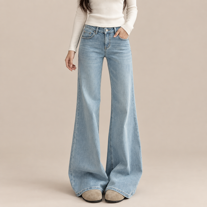 Marlou | Jeans Damen mit niedriger Taille und weitem Flared-Schnitt
