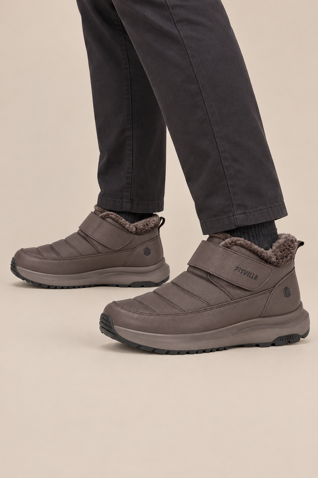 Martin | Winterstiefel Herren mit Klettverschluss und warmem Futter