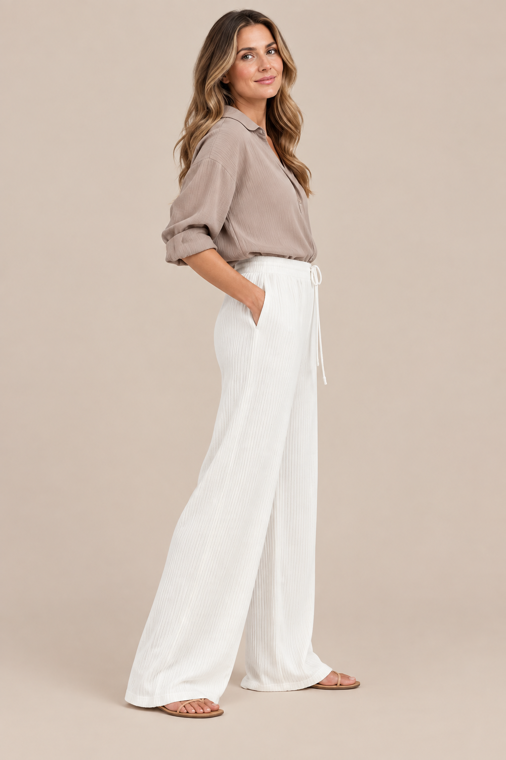 Mauricia | Cordhose Damen mit weitem Bein und feiner Corduroy-Struktur