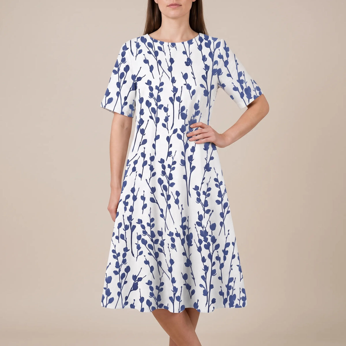 Maveon | Luftiges Midikleid Sommer Mit Floralem Print