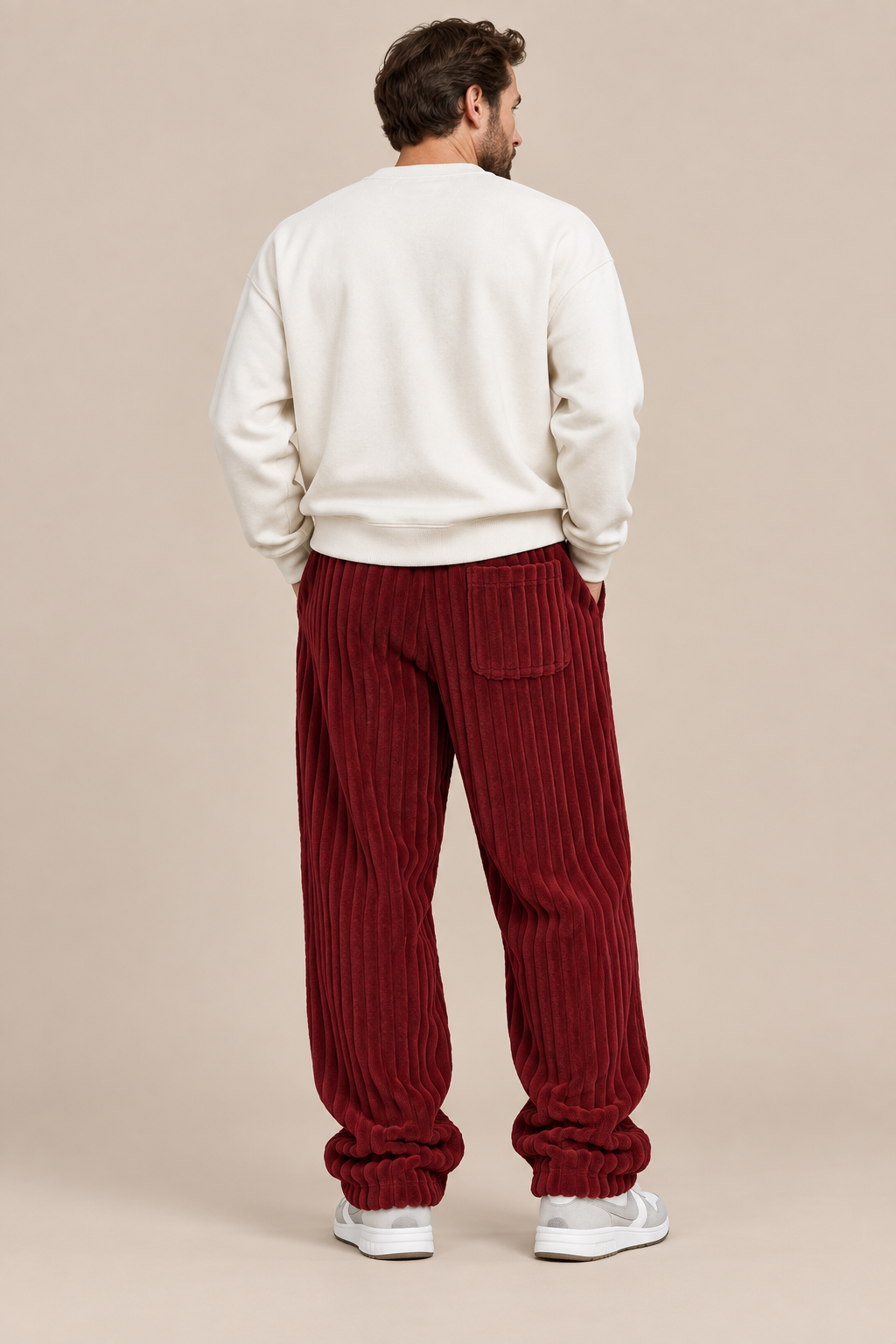 Mavero | Cordhose Herren mit weitem Bein und breiter Corduroy-Struktur