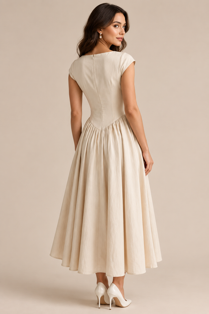 Mivana | Festliches Midikleid Mit Faltenrock