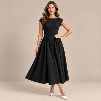 Mivana | Festliches Midikleid Mit Faltenrock