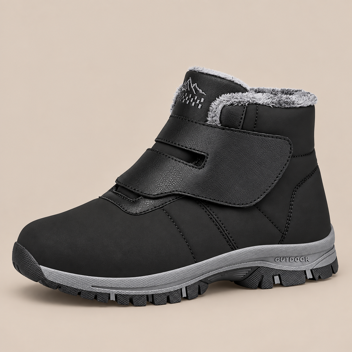 Monica | Winterstiefel Damen mit Klettverschluss und warmem Futter
