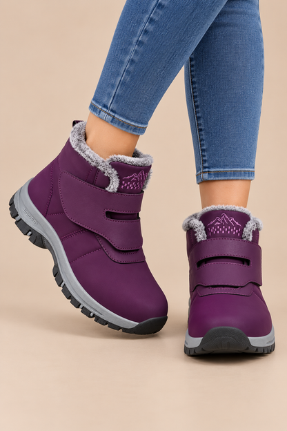 Monica | Winterstiefel Damen mit Klettverschluss und warmem Futter