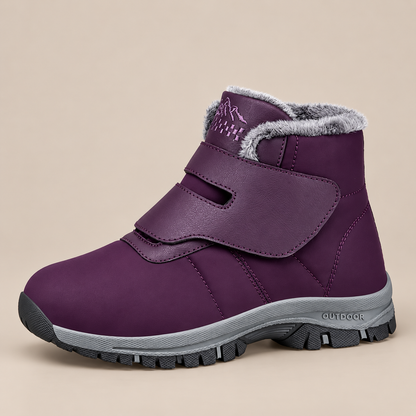 Monica | Winterstiefel Damen mit Klettverschluss und warmem Futter