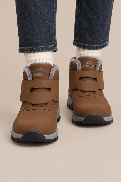 Monica | Winterstiefel Damen mit Klettverschluss und warmem Futter