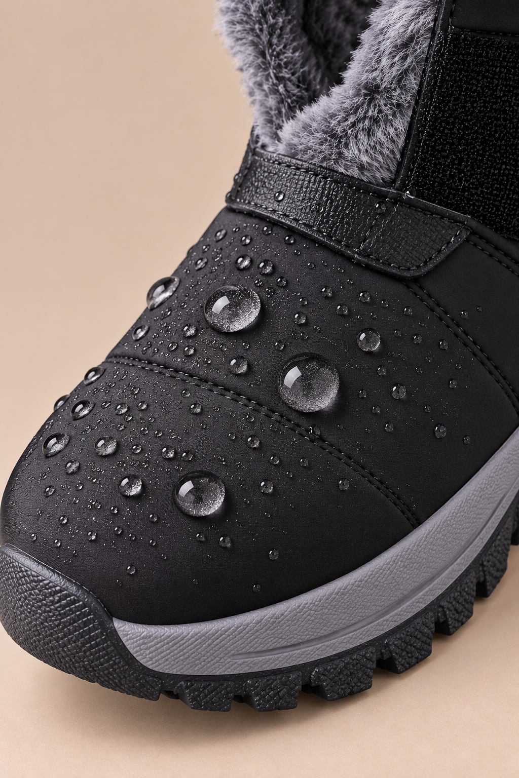 Monica | Winterstiefel Damen mit Klettverschluss und warmem Futter