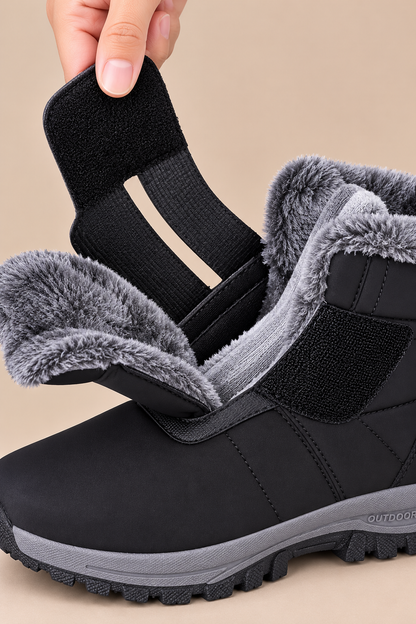 Monica | Winterstiefel Damen mit Klettverschluss und warmem Futter