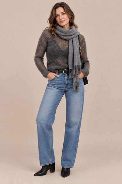 Nelia | Strickpullover Damen mit feiner Strickstruktur