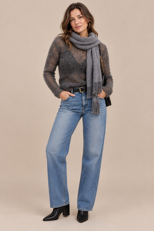 Nelia | Strickpullover Damen mit feiner Strickstruktur