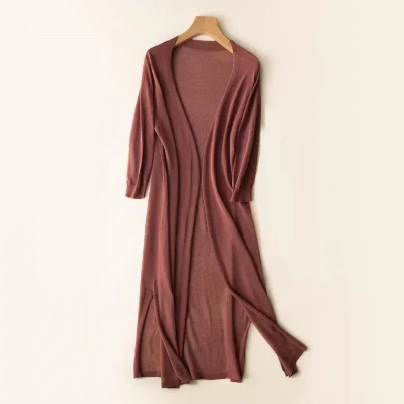 Mara | Damen Langer Leichter Cardigan