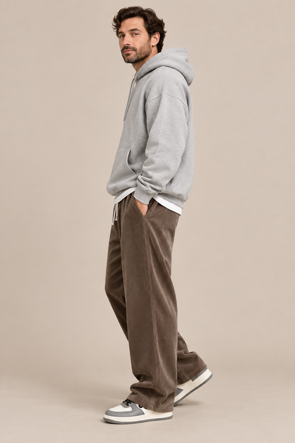 Nicolas| Cordhose Herren mit weitem Bein und Corduroy-Struktur