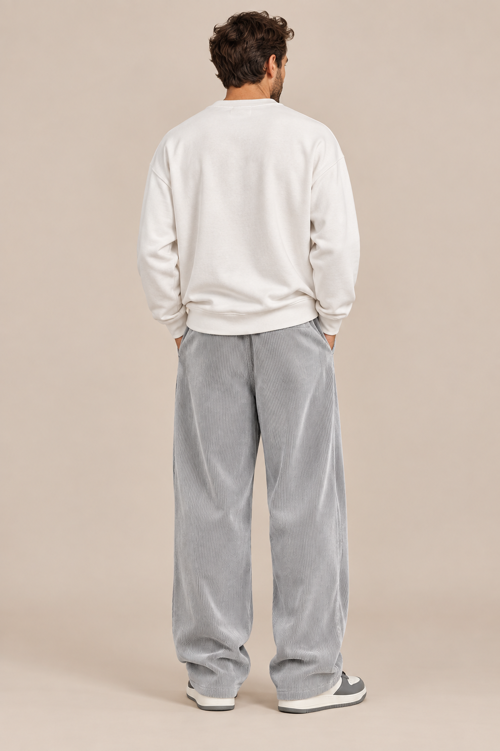 Nicolas| Cordhose Herren mit weitem Bein und Corduroy-Struktur