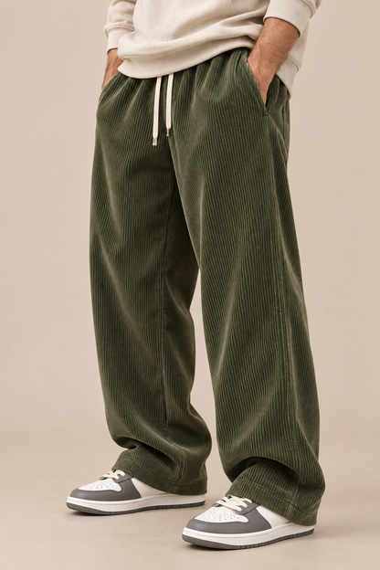 Nicolas| Cordhose Herren mit weitem Bein und Corduroy-Struktur