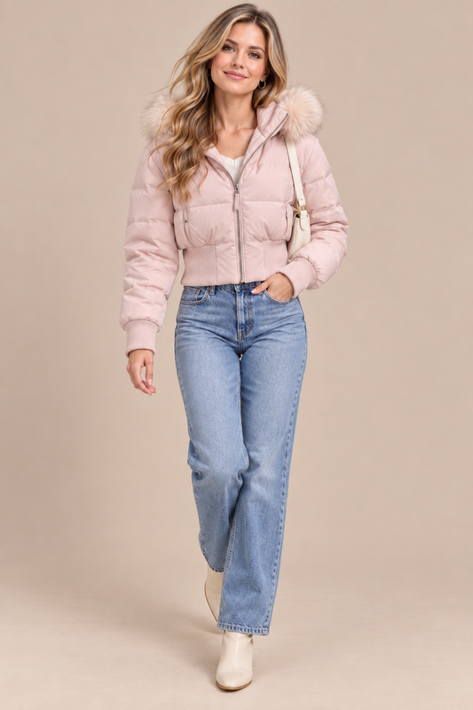 Nyelle | Winterjacke als kurze Steppjacke Damen