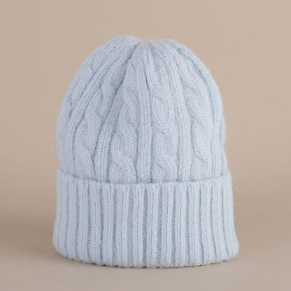 Odelisse | Wintermütze mit Zopfmuster und Umschlag
