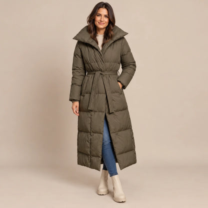 Quiltis | Steppjacke Damen mit langem Schnitt und Stehkragen