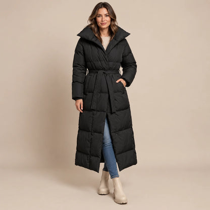 Quiltis | Steppjacke Damen mit langem Schnitt und Stehkragen