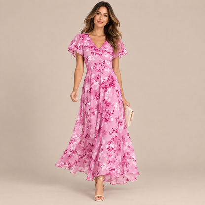 Rena | Winterkleid Damen mit Blumenmuster