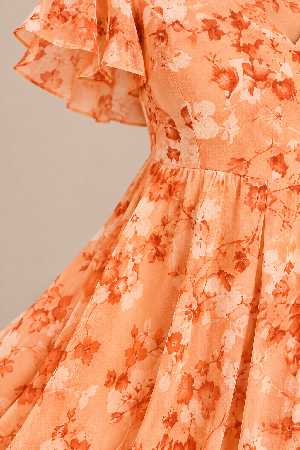 Rena | Winterkleid Damen mit Blumenmuster
